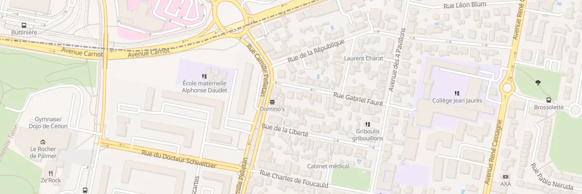 Plan du 3 Rue Gabriel Faure à Cenon