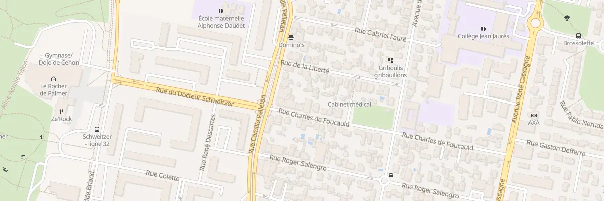 Plan du 6 Rue Charles de Foucauld à Cenon