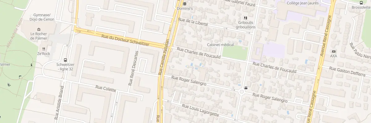 Plan du 5 Rue Charles de Foucauld à Cenon