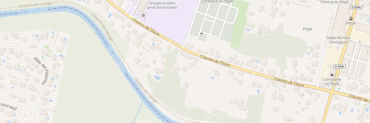 Plan du 977 Che de Thore à Mont-de-Marsan