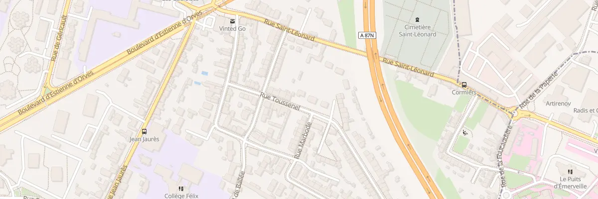 Plan du 15 Rue Toussenel à Angers