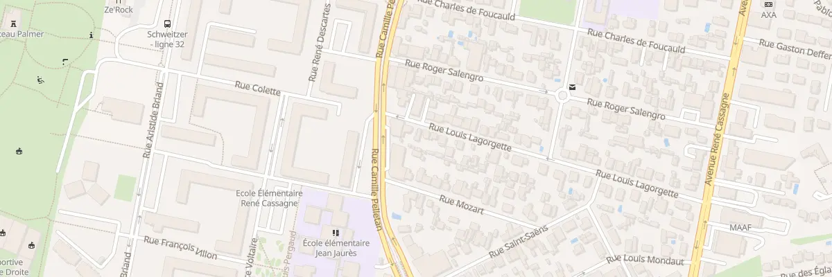Plan du 5 Rue Louis Lagorgette à Cenon
