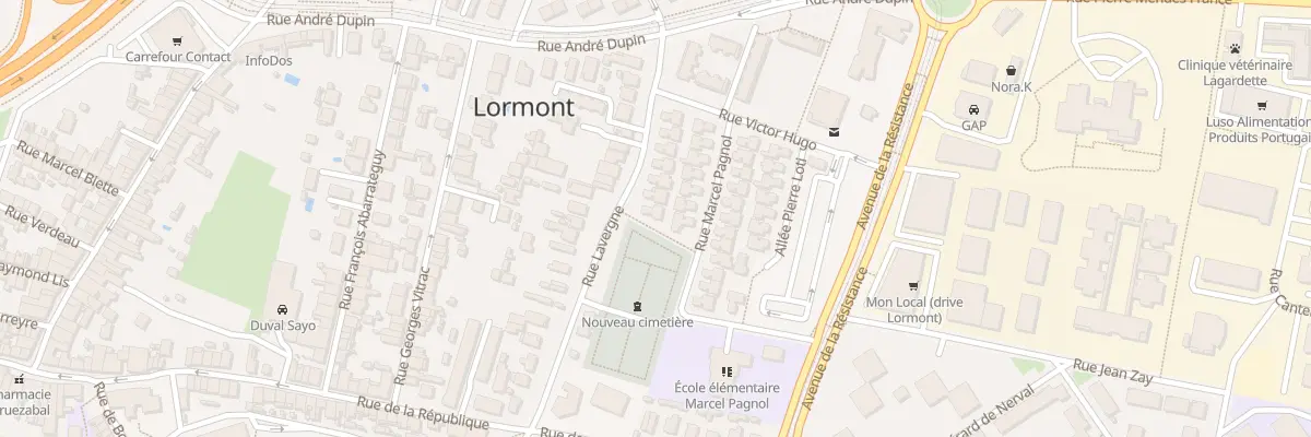 Plan du 25 Rue Marcel Pagnol à Lormont