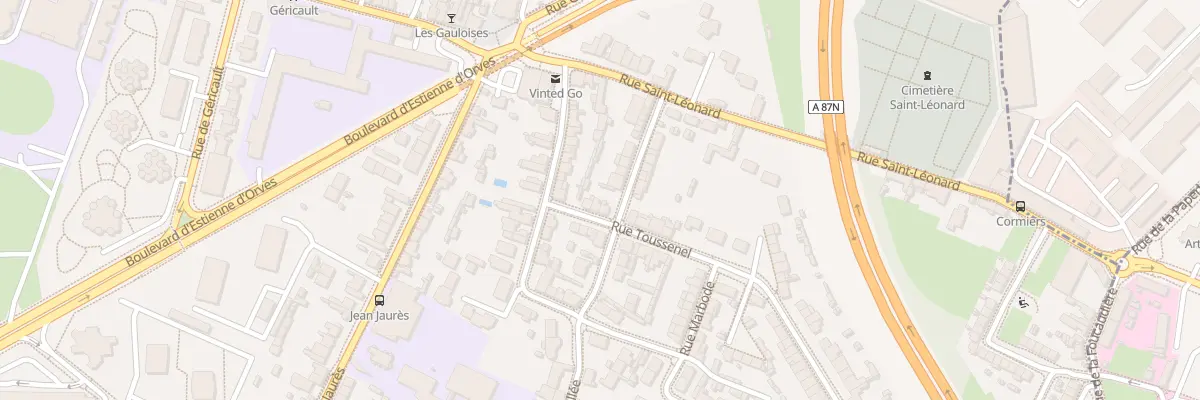 Plan du 3 Rue Toussenel à Angers