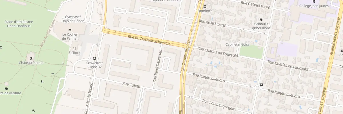 Plan du 6 Rue du Doc Schweitzer à Cenon