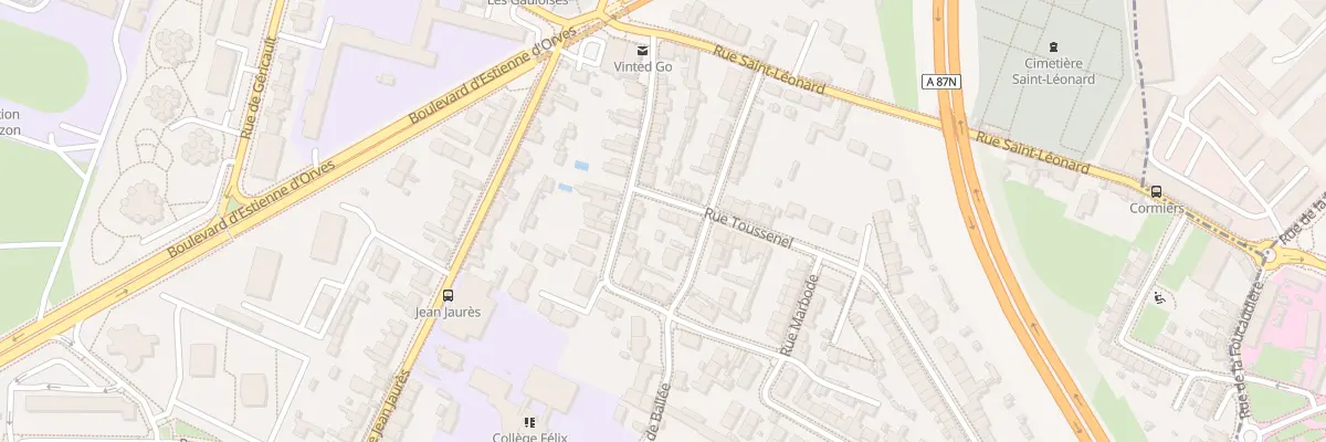 Plan du 2 Rue Toussenel à Angers