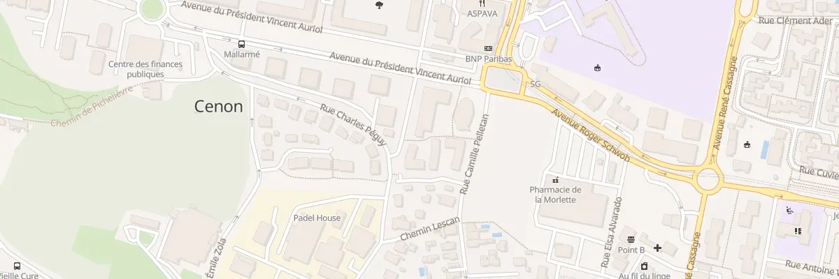 Plan du 5 Rue du Professeur Langevin à Cenon