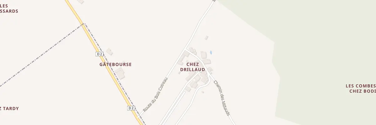Plan du 2 Che des Millauds à Clion