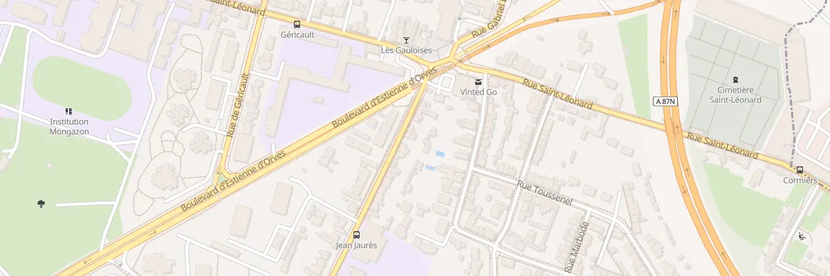 Plan du 11 Rue Jean Jaurès à Angers