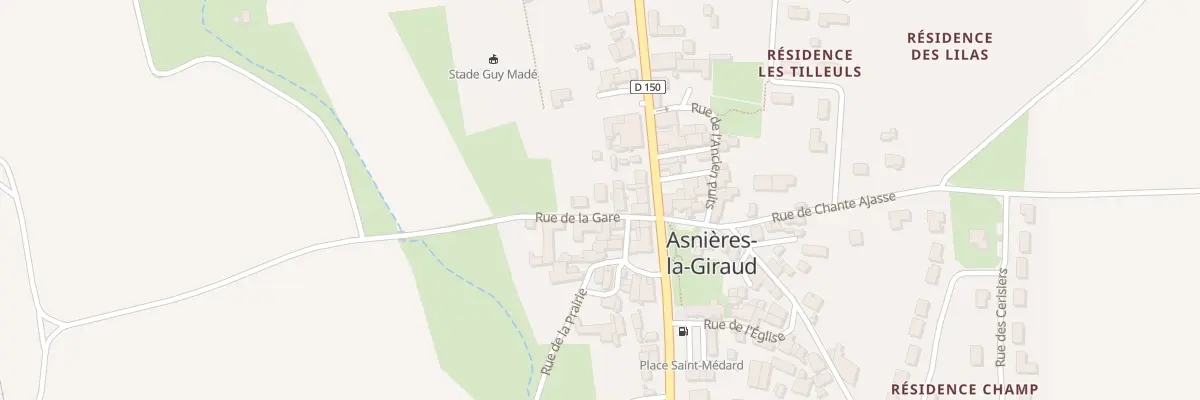 Plan du 8 Rue de la Gare à Asnières-la-Giraud