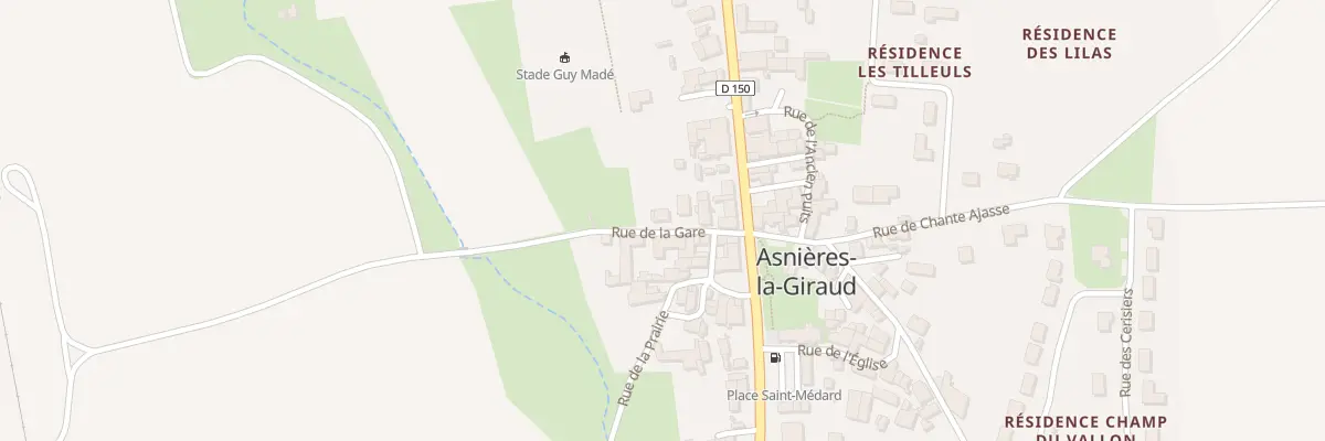 Plan du 10 Rue de la Gare à Asnières-la-Giraud