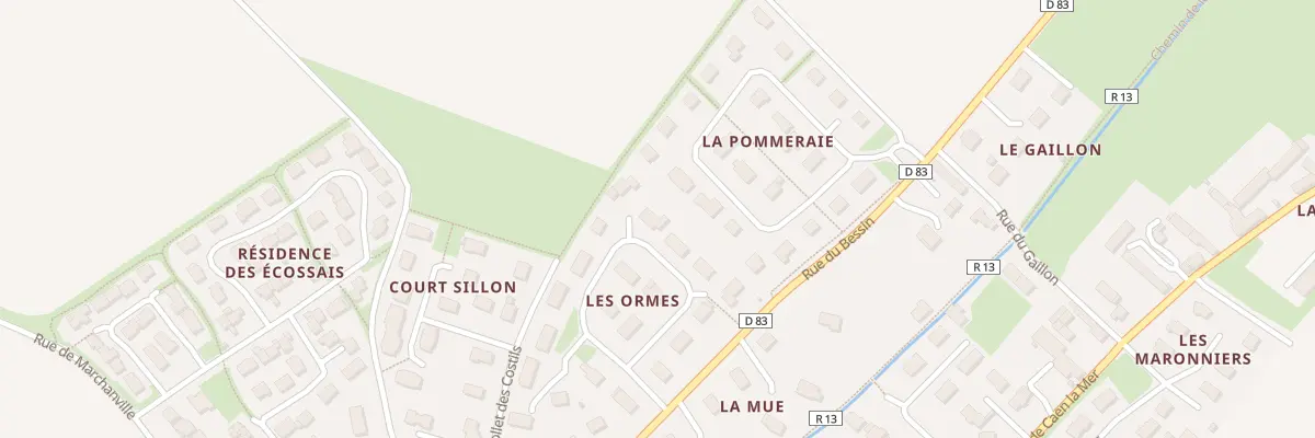Plan du 13 Rue des Ormes à Thue et Mue