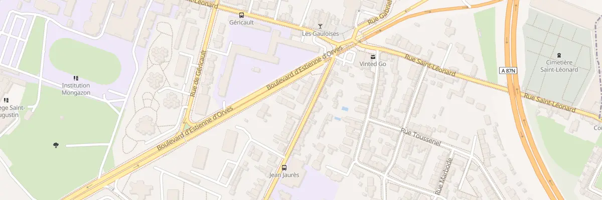 Plan du 10 Rue Jean Jaurès à Angers