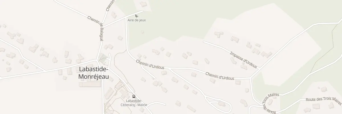 Plan du 395 Che d’Urdous à Labastide-Monréjeau