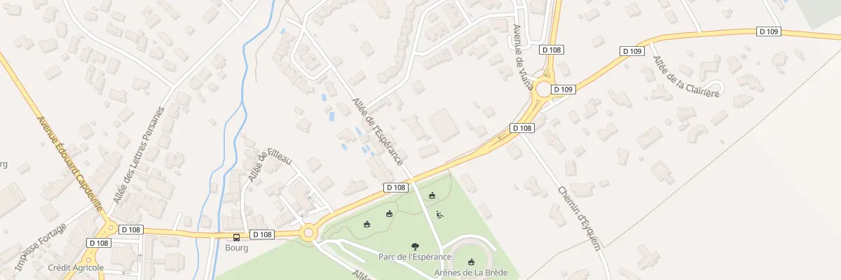 Plan du 1B All Esperance à La Brède