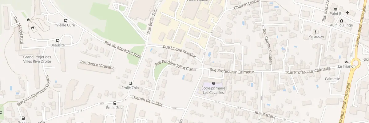 Plan du 3 Rue Frédéric Joliot-Curie à Cenon