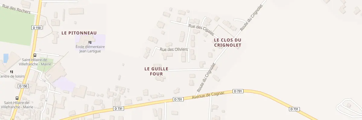 Plan du 11 Rue des Oliviers à Saint-Hilaire-de-Villefranche