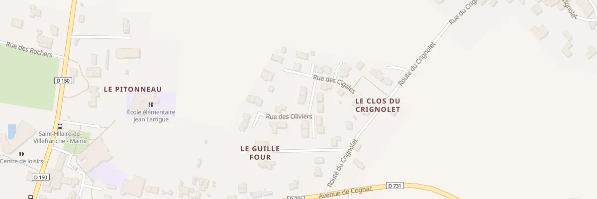 Plan du 6 Rue des Oliviers à Saint-Hilaire-de-Villefranche