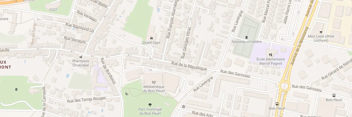 Plan du 50 Rue de la République à Lormont