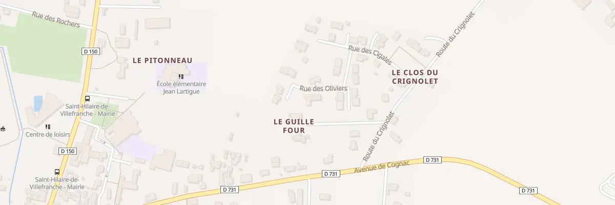 Plan du 17 Rue des Oliviers à Saint-Hilaire-de-Villefranche