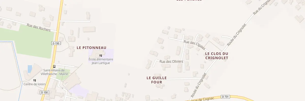 Plan du 14 Rue des Oliviers à Saint-Hilaire-de-Villefranche