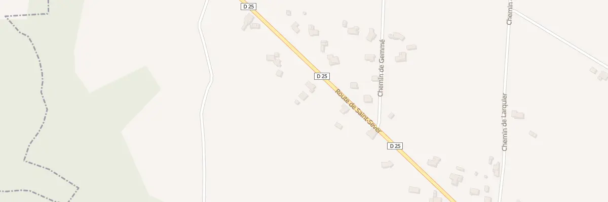 Plan du 1975 Rte de St Sever à Montsoué