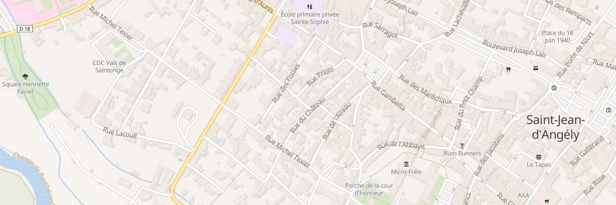 Plan du 28 Rue du Château à Saint-Jean-d’Angély