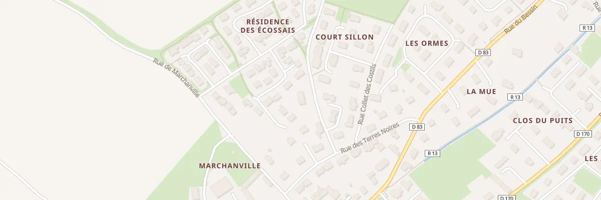 Plan du 2 Rue des Écossais à Thue et Mue