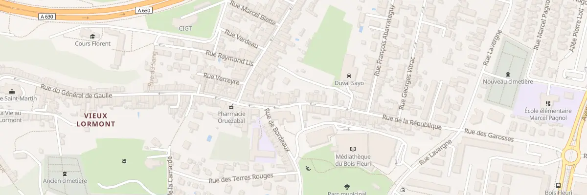Plan du 12 Rue de la République à Lormont