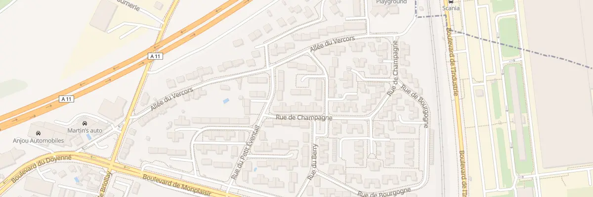 Plan du 3 Sq du Dauphine à Angers