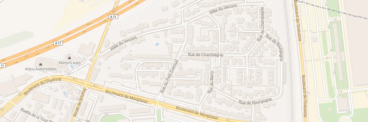 Plan du 29 Rue de Champagne à Angers