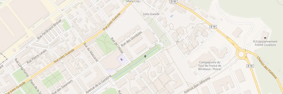 Plan du 1 Rue des Gondoles à Floirac