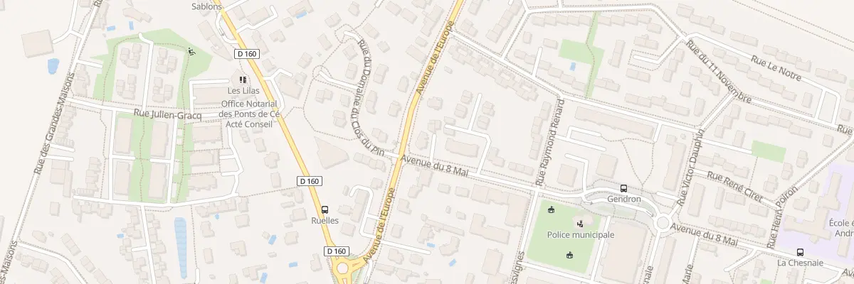 Plan du 100 Av du Huit Mai aux Ponts-de-Cé