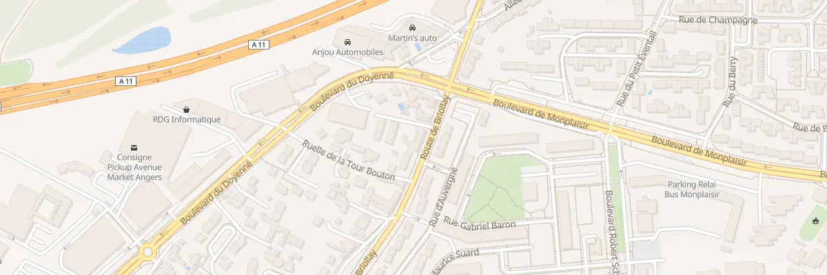 Plan du 75 Rte de Briollay à Angers