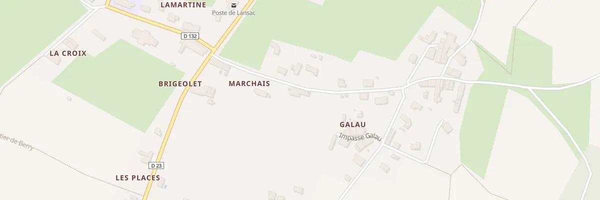 Plan du 154 Galau à Lansac