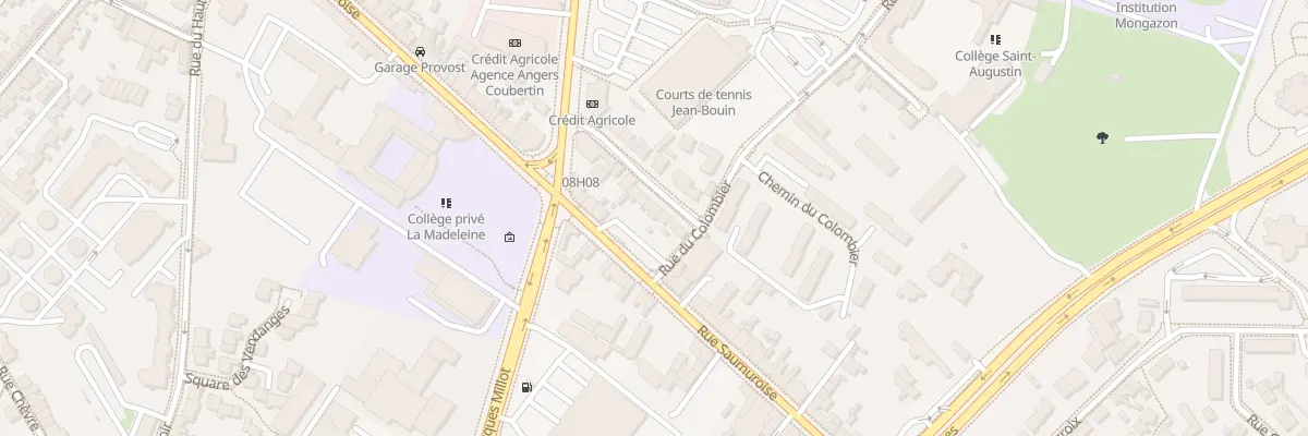 Plan du 22 Rue Ernest Mottay à Angers