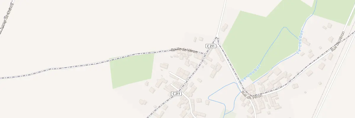 Plan du 242 Rte de Véron à Mazeray
