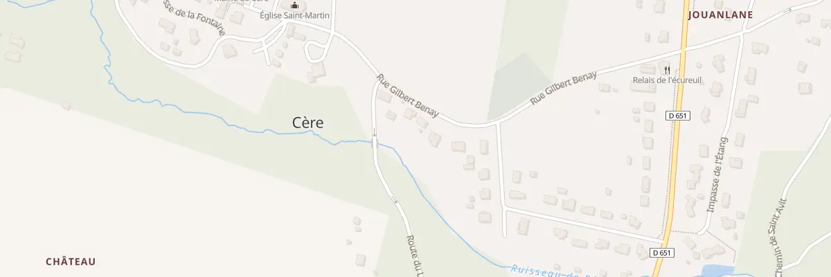 Plan du 329 Rue Gilbert Benay à Cère