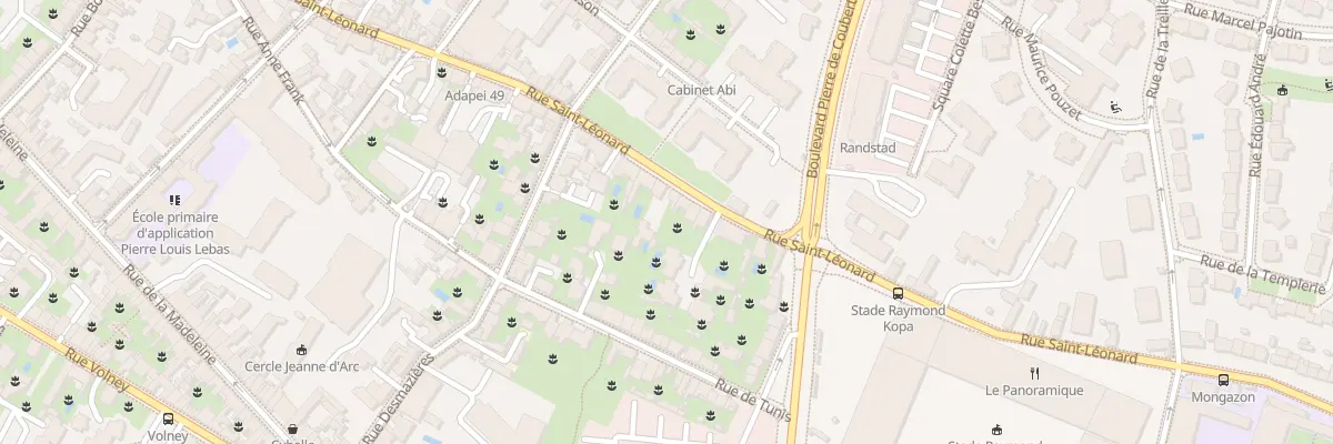 Plan du 166 Rue St Leonard à Angers