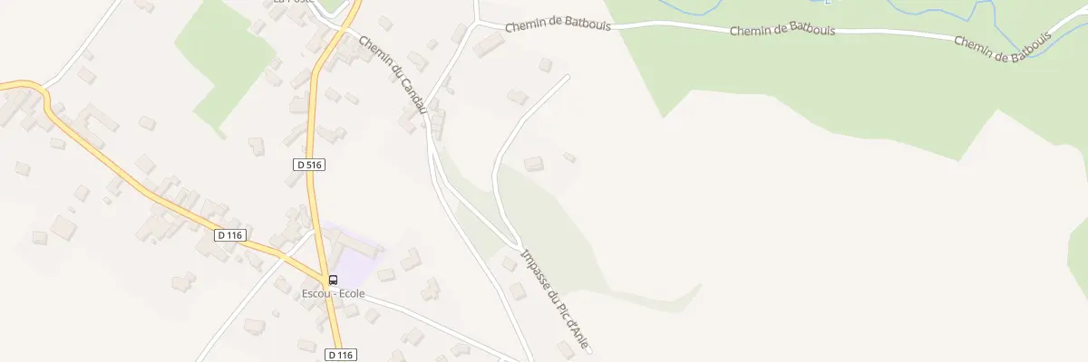 Plan du 2 Imp Lanageix à Escou