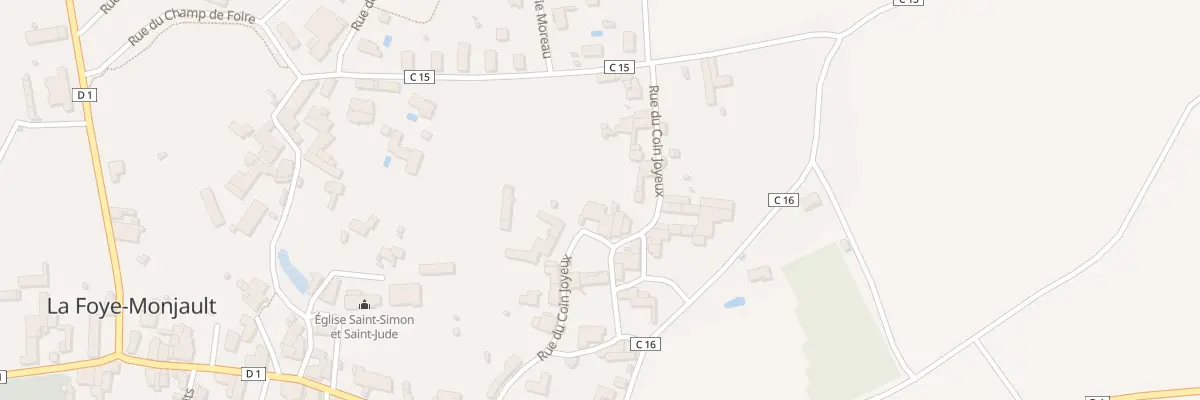 Plan du 21 Rue du Coin Joyeux à La Foye-Monjault