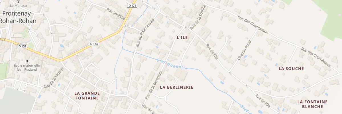 Plan du 10 Rue de la Berlinerie à Frontenay-Rohan-Rohan
