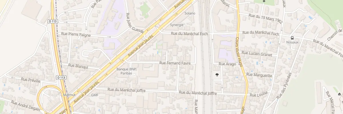 Plan du 28 Rue Fernand Favre à Cenon