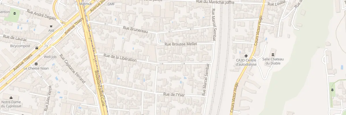 Plan du 52 Rue de la Libération à Cenon