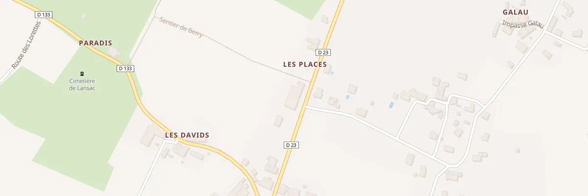 Plan du 23 Les Places à Lansac