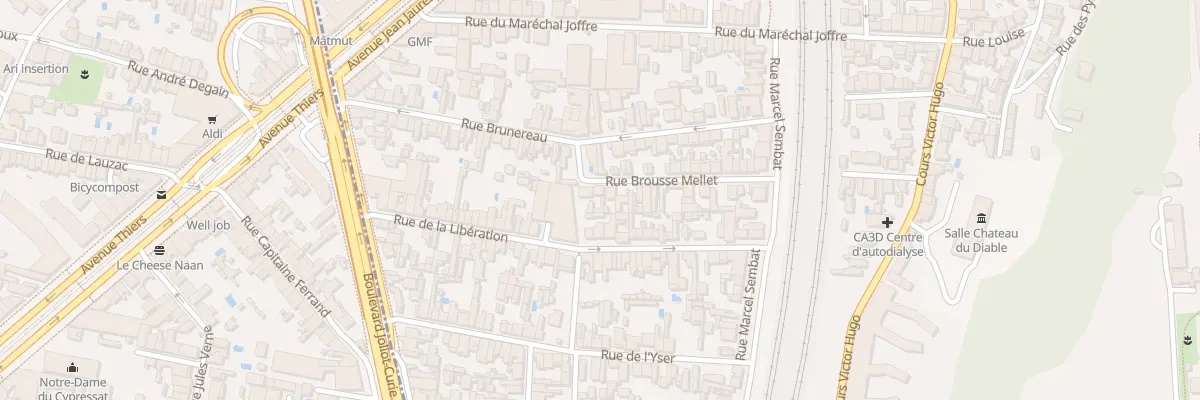 Plan du 3 Rue Brousse Mellet à Cenon