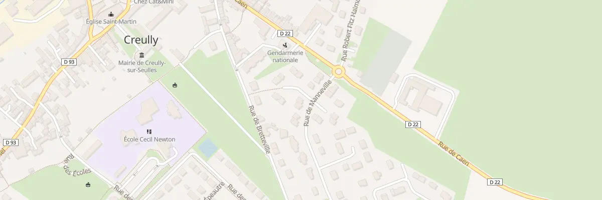 Plan du 8 Rue de Manneville à Creully sur Seulles