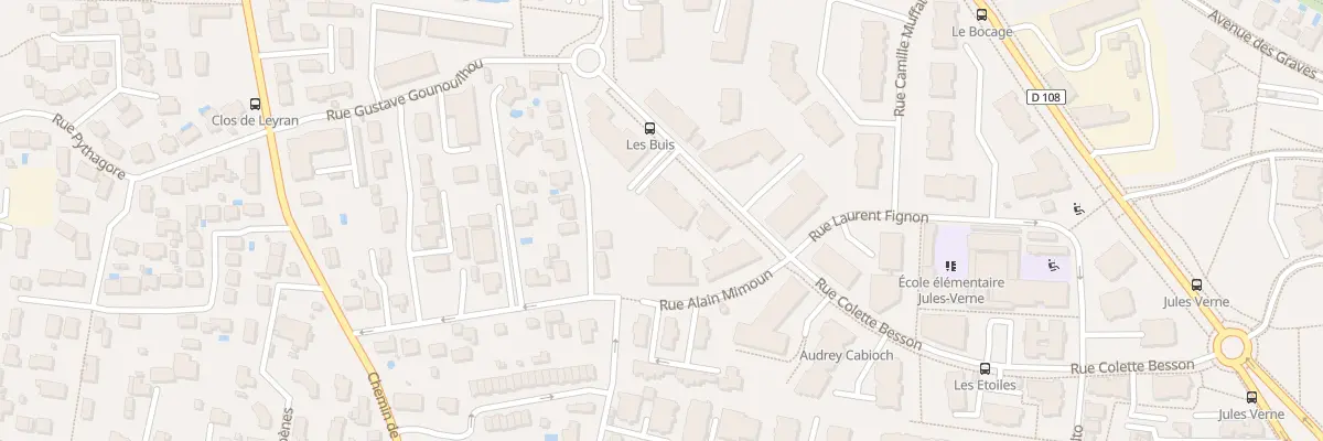 Plan du 1 Rue Alain Mimoun à Villenave-d’Ornon