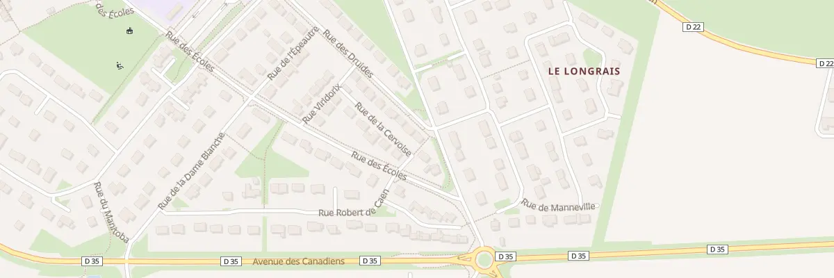 Plan du 50 Rue des Druides à Creully sur Seulles