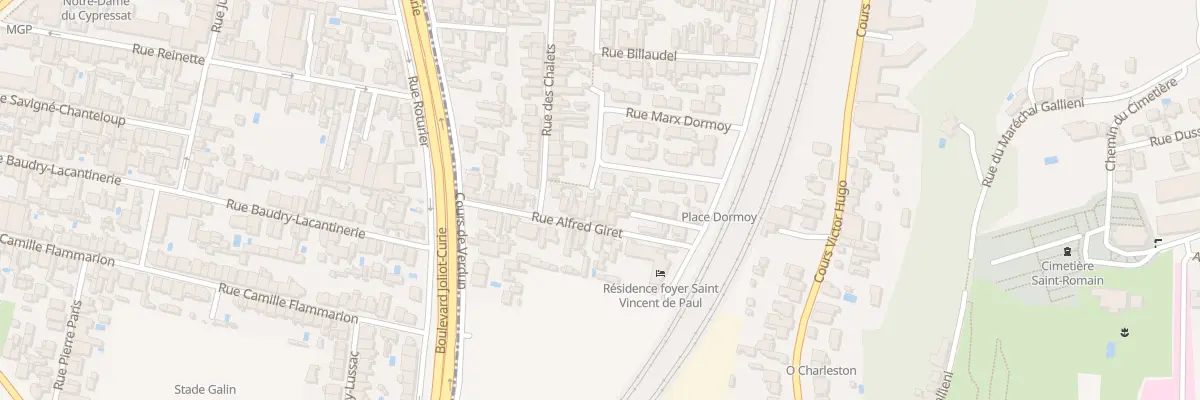 Plan du 24 Rue Alfred Giret à Cenon
